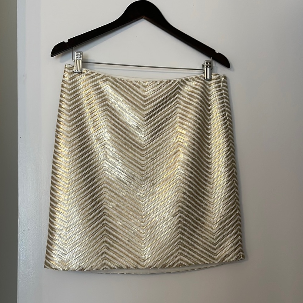 Banana Republic Gold Paillette Mini skirt